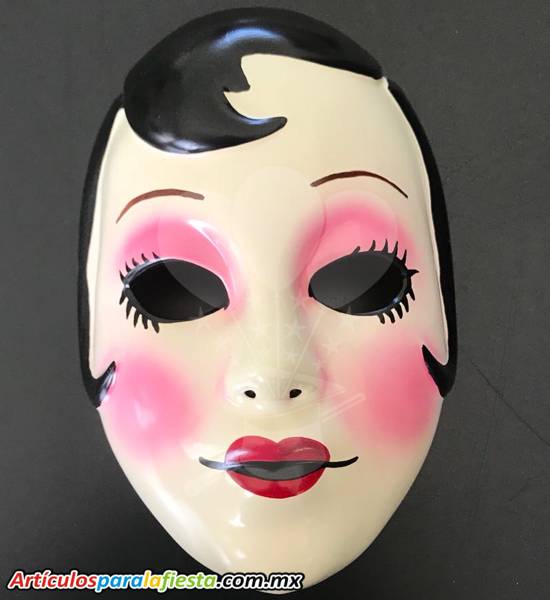 Máscara con rostro de mujer